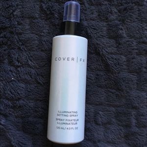 Illuminating setting spray